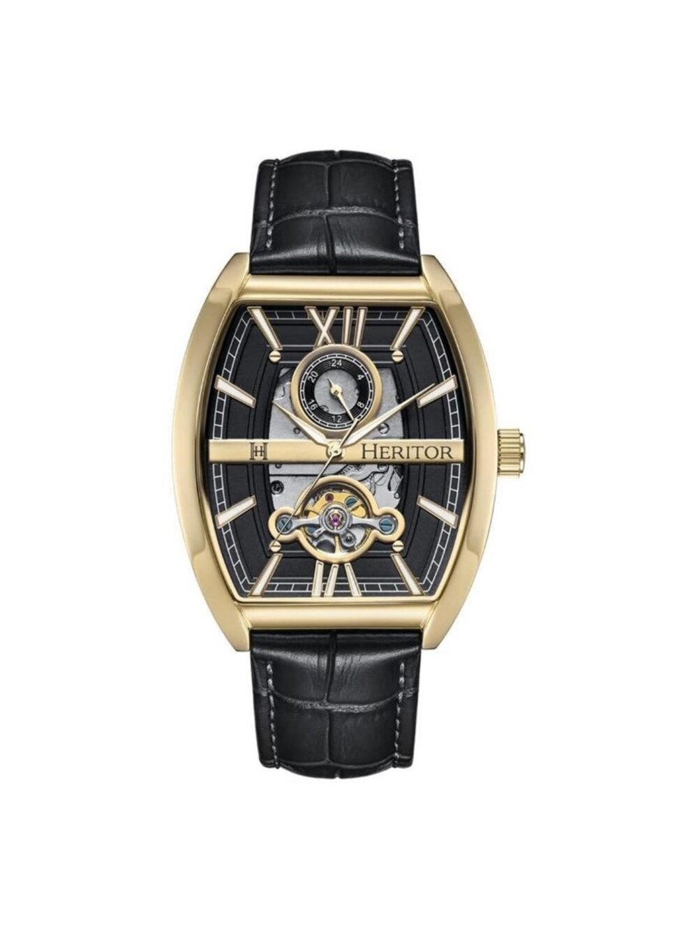 NWT Heritor Masterson Automatic Black Dial Men's Watch